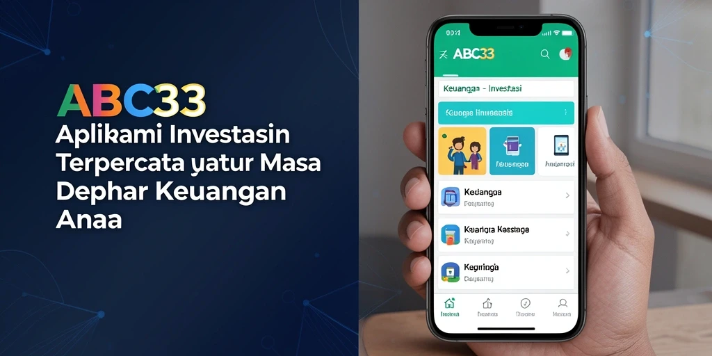 Antarmuka aplikasi ABC33 yang sederhana dan efisien untuk investasi.