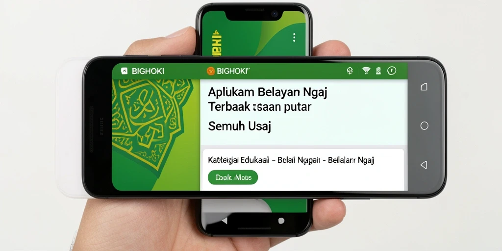 Tampilan antarmuka aplikasi BIGHOKI untuk belajar ngaji.