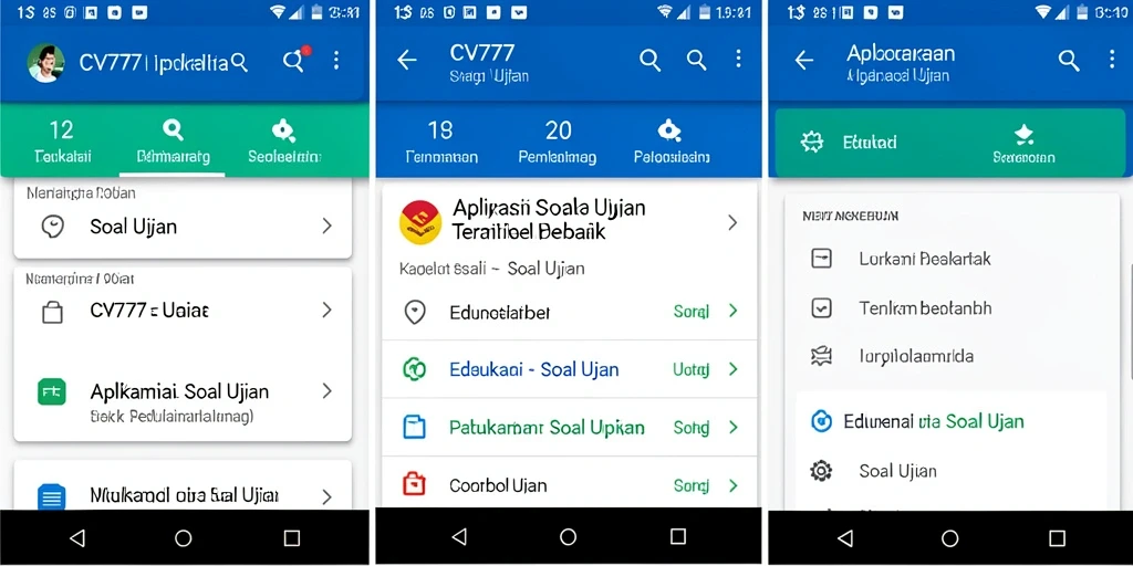 Tampilan antarmuka aplikasi CV777 yang mudah digunakan.