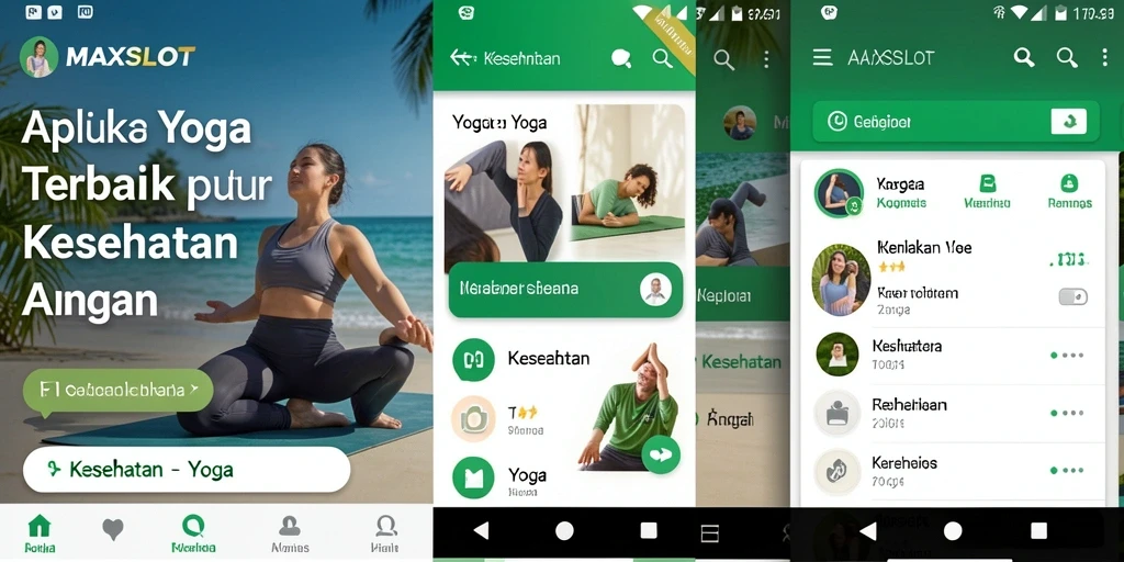 Tampilan antarmuka aplikasi MAXSLOT dengan fitur Yoga yang lengkap.