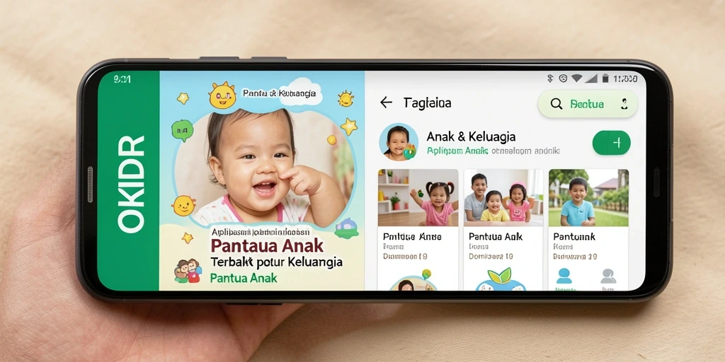 Screenshot utama OKIDR menampilkan fitur pemantauan anak yang canggih.