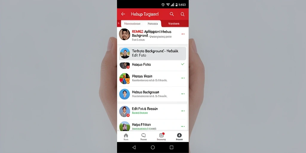 Antarmuka aplikasi Hapus Background REMI62 yang intuitif.