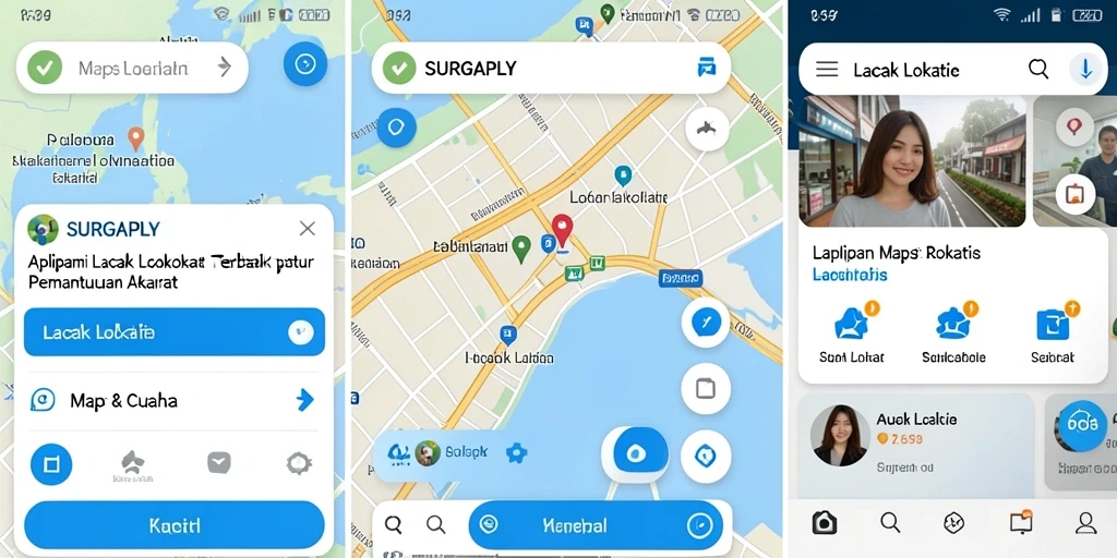 Antarmuka SURGAPLY yang menampilkan peta lokasi real-time.