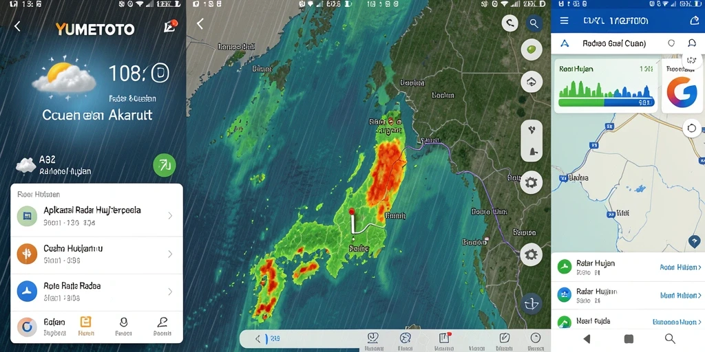 Antarmuka YUMETOTO yang menampilkan fitur Radar Hujan secara jelas.